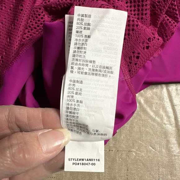 PRANA Ani Rich Fuchsia Pink Racerback Swim Active Tankini Top Womens Sz L - Picture 13 of 13